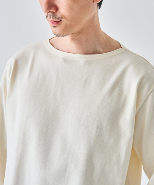 LOOPWHEELER（ループウィラー）の「LOOPWHEELER for LOWERCASE 別注 天竺ボートネック（Tシャツ/カットソー・メンズ・ネイビー/ホワイト/アイボリー・X-LARGE/LARGE/MEDIUM/SMALL）」の19枚目の写真