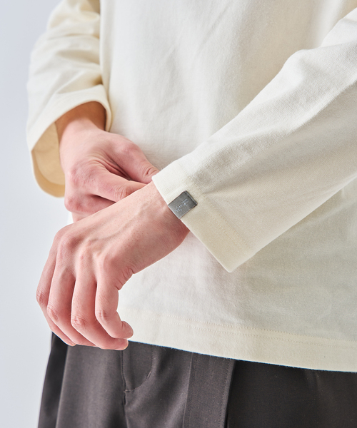 LOOPWHEELER（ループウィラー）の「LOOPWHEELER for LOWERCASE 別注 天竺ボートネック（Tシャツ/カットソー・メンズ・ネイビー/ホワイト/アイボリー・X-LARGE/LARGE/MEDIUM/SMALL）」の12枚目の写真