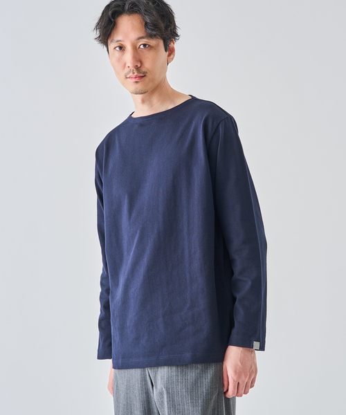 LOOPWHEELER（ループウィラー）の「LOOPWHEELER for LOWERCASE 別注 天竺ボートネック（Tシャツ/カットソー・メンズ・ネイビー/ホワイト/アイボリー・X-LARGE/LARGE/MEDIUM/SMALL）」の16枚目の写真