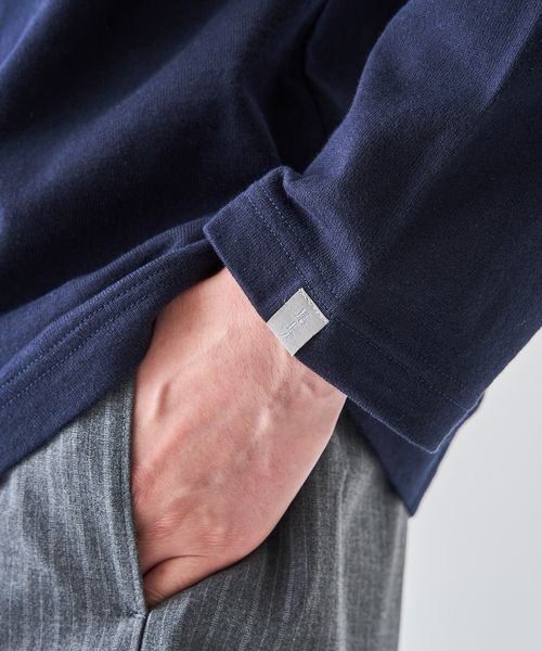 LOOPWHEELER（ループウィラー）の「LOOPWHEELER for LOWERCASE 別注 天竺ボートネック（Tシャツ/カットソー・メンズ・ネイビー/ホワイト/アイボリー・X-LARGE/LARGE/MEDIUM/SMALL）」の8枚目の写真