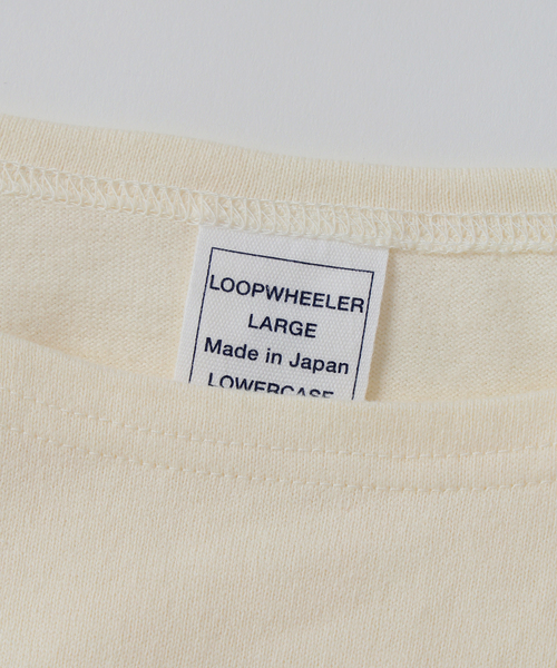 LOOPWHEELER（ループウィラー）の「LOOPWHEELER for LOWERCASE 別注 天竺ボートネック（Tシャツ/カットソー・メンズ・ネイビー/ホワイト/アイボリー・X-LARGE/LARGE/MEDIUM/SMALL）」の5枚目の写真