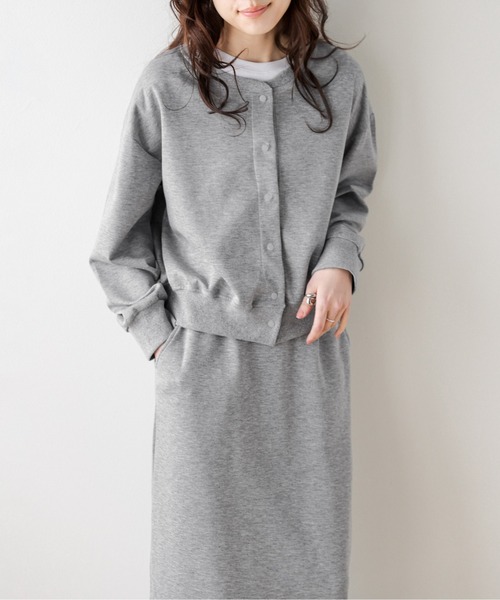 La-gemme（ラジェム）の「カーディガン×Iラインスカートセットアップ（セットアップ・レディース・ブラック/ベージュ/ダークブラウン/グレー・M/L）」の10枚目の写真