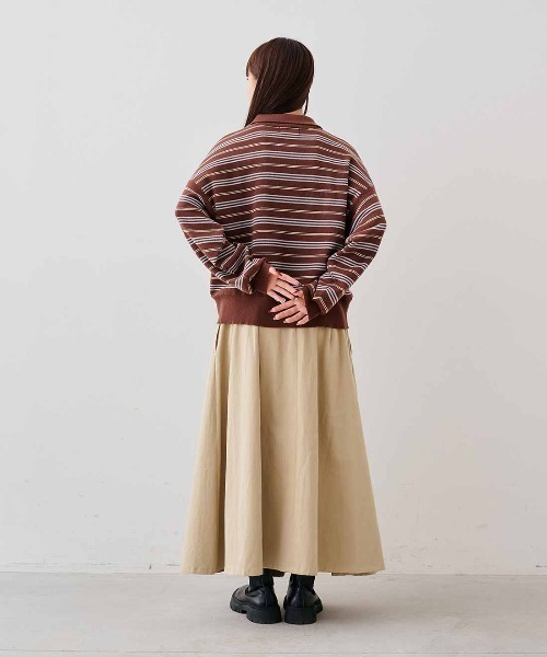 MEDE19F(メデジュウキュウ)の「MEDE19F 衿付きボーダーニット(ニット/セーター・レディース・ブラウン/グレー/バーガンディー・LL/L/M)」の10枚目の写真