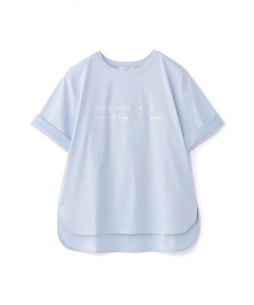 EPOCA（エポカ）の「シャイニーロゴTシャツ（Tシャツ/カットソー・レディース・ブラック/ブルー/ホワイト/ブルー系その他7/ピンク系その他2・40）」の3枚目の写真