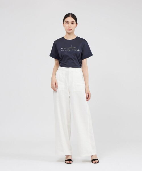 EPOCA（エポカ）の「シャイニーロゴTシャツ（Tシャツ/カットソー・レディース・ブラック/ブルー/ホワイト/ブルー系その他7/ピンク系その他2・40）」の7枚目の写真