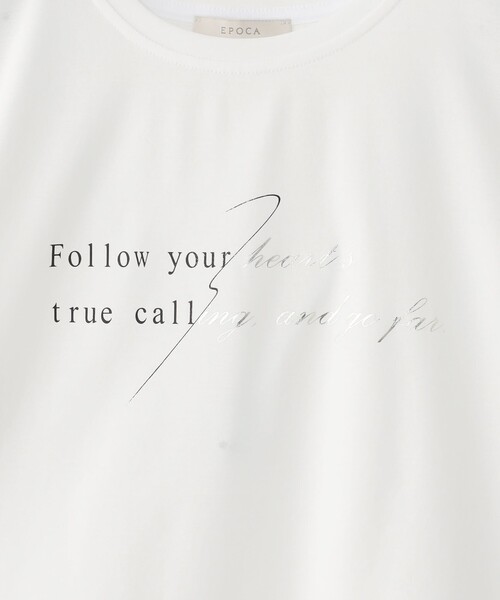 EPOCA（エポカ）の「シャイニーロゴTシャツ（Tシャツ/カットソー・レディース・ブラック/ブルー/ホワイト/ブルー系その他7/ピンク系その他2・40）」の12枚目の写真