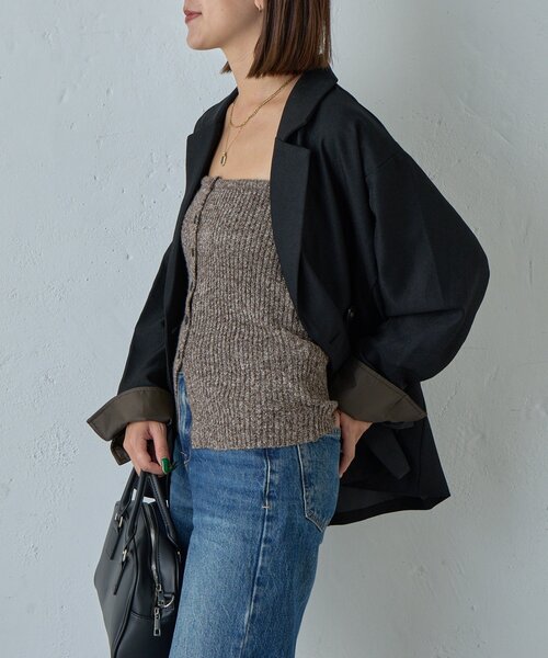 goocy(グーシー)の「MIXニットチューブトップビスチェ(ニット/セーター・レディース・アイボリー・FREE)」の17枚目の写真