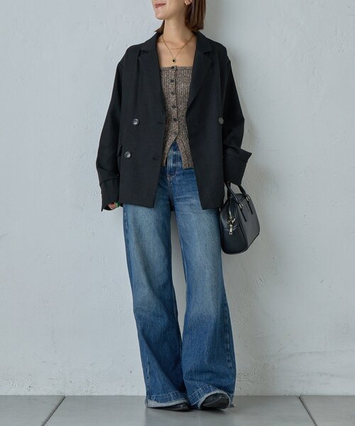 goocy(グーシー)の「MIXニットチューブトップビスチェ(ニット/セーター・レディース・アイボリー・FREE)」の19枚目の写真