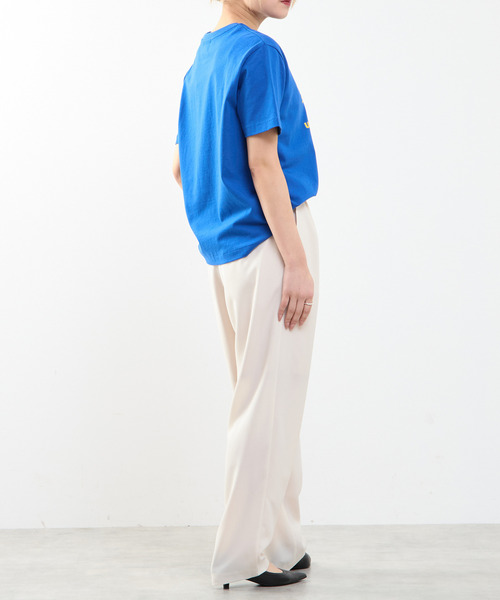 SOFFITTO（ソフィット）の「ヴィンテージライクプリントTシャツ（Tシャツ/カットソー・レディース・ブラウン/ブルー/トップグレー・FREE）」の9枚目の写真