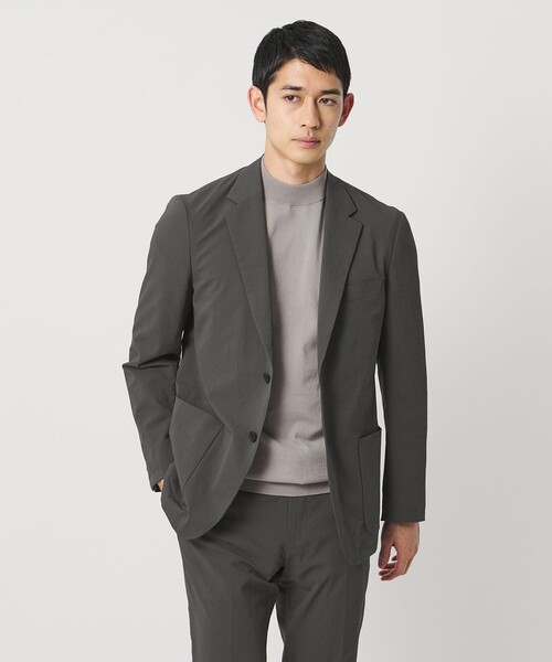 UNITED ARROWS(ユナイテッドアローズ)の「ドビー 2ボタン シングル テーラードジャケット UA COZY ウォッシャブル タテヨコストレッチ 防しわ 撥水(テーラードジャケット・メンズ・グレー系/ネイビー・L/M/XXL/XXXL/XL/S)」の6枚目の写真