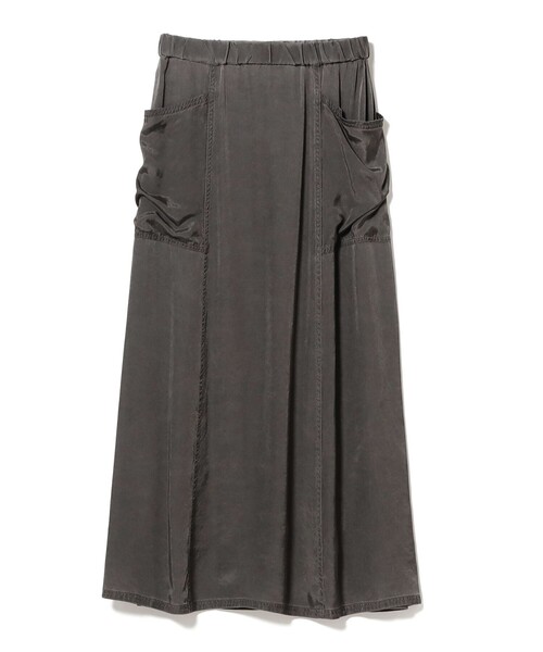 Demi-Luxe BEAMS（デミルクス ビームス）の「ピグメント ダイ スカート（スカート・レディース・オリーブ/ブラック系その他4・36/38）」の4枚目の写真