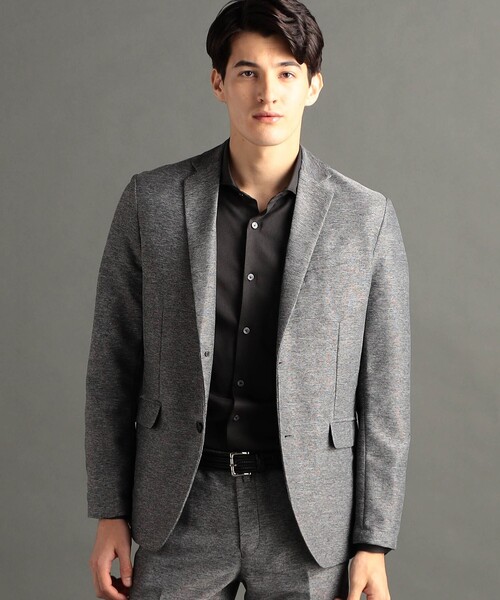 MONSIEUR NICOLE(ムッシュニコル)の「レノクロス セットアップジャケット(テーラードジャケット・メンズ・チャコールグレー/ライトグレー・SMALL/MEDIUM/LARGE/X-LARGE)」の1枚目の写真