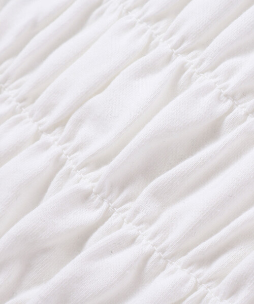 ZIDDY（ジディ）の「シャーリングトップス(130~160cm)（Tシャツ/カットソー・キッズ・ブラック/ホワイト・130cm/150cm/140cm/FREE）」の8枚目の写真