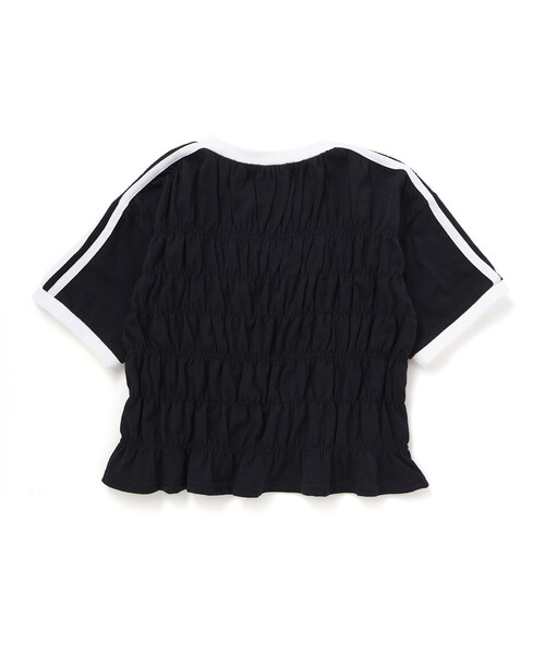 ZIDDY（ジディ）の「シャーリングトップス(130~160cm)（Tシャツ/カットソー・キッズ・ブラック/ホワイト・130cm/150cm/140cm/FREE）」の6枚目の写真