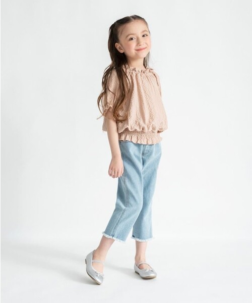 BRANSHES（ブランシェス）の「【プチレディ】シルバードット後ろリボンブラウス（シャツ/ブラウス・キッズ・ピンクベージュ/アイボリー・150/100/130/140/120/90/110）」の8枚目の写真