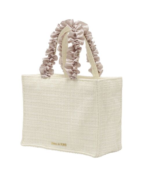 Maison de FLEUR（メゾンドフルール）の「ツイードフリルハンドルスクエアトートバッグ（トートバッグ・レディース・ピンク/アイボリー/ブラック・FREE）」の9枚目の写真