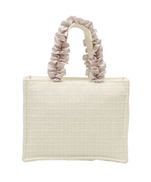 Maison de FLEUR（メゾンドフルール）の「ツイードフリルハンドルスクエアトートバッグ（トートバッグ・レディース・ピンク/アイボリー/ブラック・FREE）」の11枚目の写真