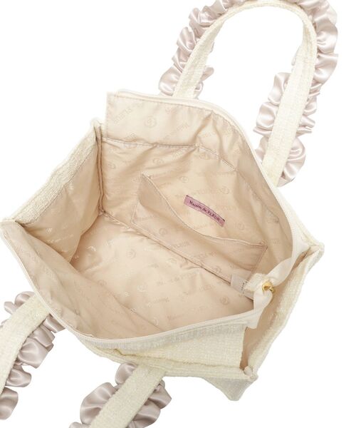 Maison de FLEUR（メゾンドフルール）の「ツイードフリルハンドルスクエアトートバッグ（トートバッグ・レディース・ピンク/アイボリー/ブラック・FREE）」の12枚目の写真