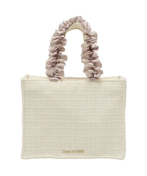 Maison de FLEUR（メゾンドフルール）の「ツイードフリルハンドルスクエアトートバッグ（トートバッグ・レディース・ピンク/アイボリー/ブラック・FREE）」の19枚目の写真