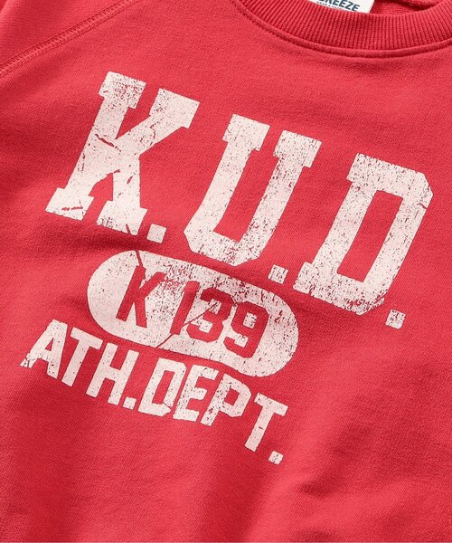 BREEZE（ブリーズ）の「【WEB限定】KUDOZ.B ラグランカレッジ半袖スウェット（Tシャツ/カットソー・キッズ・レッド/ブルー・90/100/110/120/130/140/150/160）」の6枚目の写真