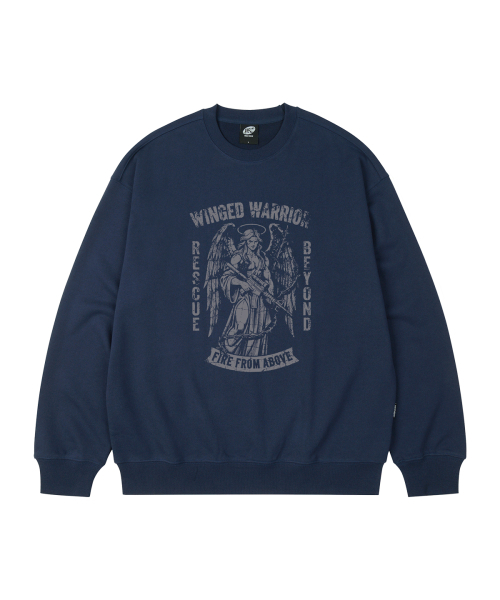 WILDROCK（ワイルドロック）の「WINGED WARRIOR オーバーサイズ スウェット_7 COL（スウェット・メンズ・ブラウン/ブラック/ブルー/ダークグレー/チャコール/ベージュ/ネイビー・MEDIUM/LARGE/SMALL）」の13枚目の写真