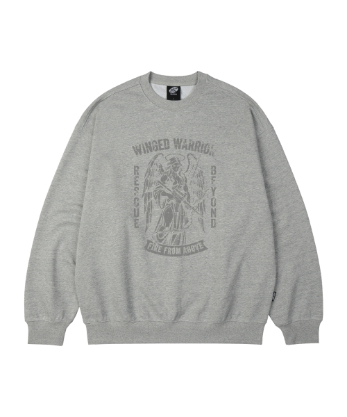 WILDROCK(ワイルドロック)の「WINGED WARRIOR オーバーサイズ スウェット_7 COL(スウェット・メンズ・ブラウン/ブラック/ブルー/ダークグレー/チャコール/ベージュ/ネイビー・MEDIUM/LARGE/SMALL)」の14枚目の写真