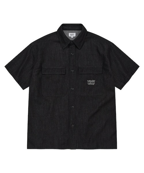 Wacky WiLLy(ワッキーウィリー)の「EASY DENIM SHORT-SLEEVE SHIRT(シャツ/ブラウス・メンズ・インディゴブルー/ブラック・SMALL/MEDIUM/LARGE)」の1枚目の写真