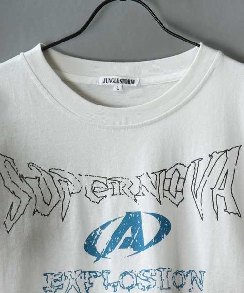 SITRY(シトリー)の「Chemical Wash Graphic Logo T-Shirt/グランジ ケミカル加工 ヴィンテージライク オーバーサイズ 半袖Tシャツ レディース メンズ(Tシャツ/カットソー・メンズ・アイボリー/カモフラージュ/ピンク/ブラック・L/M)」の10枚目の写真