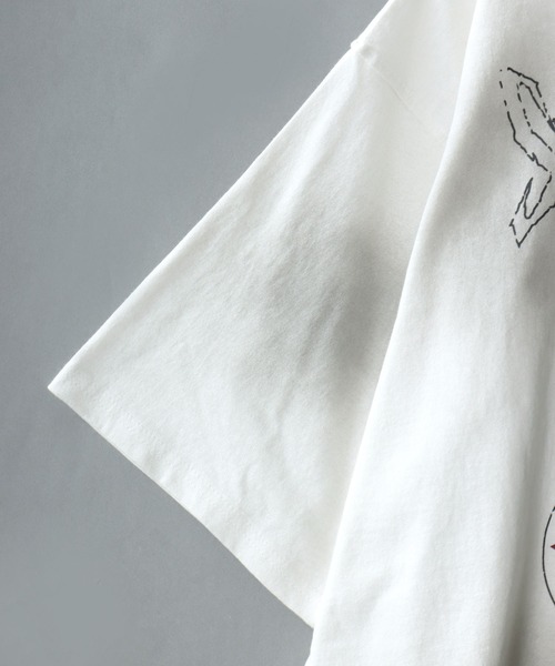 SITRY(シトリー)の「Chemical Wash Graphic Logo T-Shirt/グランジ ケミカル加工 ヴィンテージライク オーバーサイズ 半袖Tシャツ レディース メンズ(Tシャツ/カットソー・メンズ・アイボリー/カモフラージュ/ピンク/ブラック・L/M)」の12枚目の写真