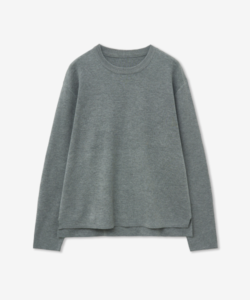 MINAV（ミナブ）の「コンパクトロングスリーブニット [メランジグレー]（ニット/セーター・メンズ・その他・MEDIUM/LARGE/X-LARGE）」の3枚目の写真
