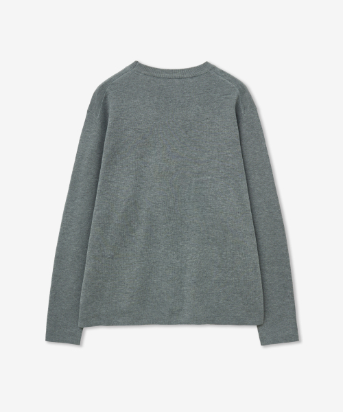 MINAV（ミナブ）の「コンパクトロングスリーブニット [メランジグレー]（ニット/セーター・メンズ・その他・MEDIUM/LARGE/X-LARGE）」の2枚目の写真