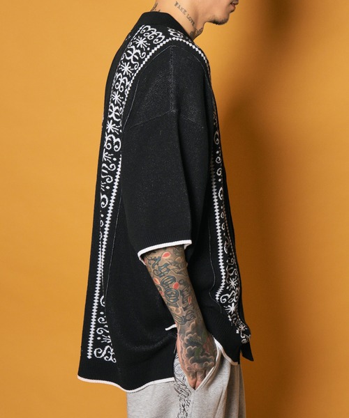 Subciety(サブサエティ)の「Jacquard knit shirt(シャツ/ブラウス・メンズ・ブラック/オリーブ/ホワイト・MEDIUM/LARGE/X-LARGE)」の18枚目の写真