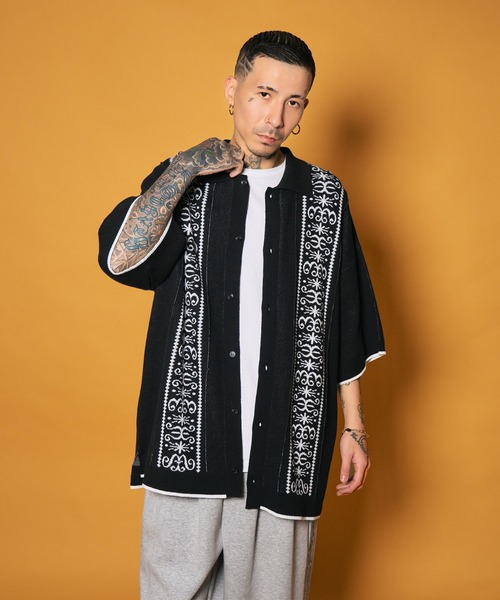 Subciety(サブサエティ)の「Jacquard knit shirt(シャツ/ブラウス・メンズ・ブラック/オリーブ/ホワイト・MEDIUM/LARGE/X-LARGE)」の21枚目の写真