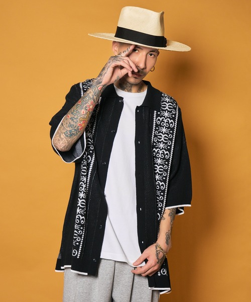 Subciety(サブサエティ)の「Jacquard knit shirt(シャツ/ブラウス・メンズ・ブラック/オリーブ/ホワイト・MEDIUM/LARGE/X-LARGE)」の22枚目の写真