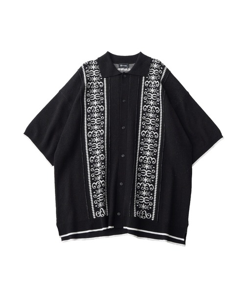 Subciety(サブサエティ)の「Jacquard knit shirt(シャツ/ブラウス・メンズ・ブラック/オリーブ/ホワイト・MEDIUM/LARGE/X-LARGE)」の5枚目の写真