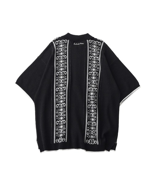Subciety(サブサエティ)の「Jacquard knit shirt(シャツ/ブラウス・メンズ・ブラック/オリーブ/ホワイト・MEDIUM/LARGE/X-LARGE)」の6枚目の写真