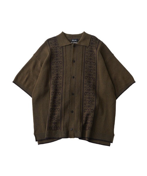 Subciety(サブサエティ)の「Jacquard knit shirt(シャツ/ブラウス・メンズ・ブラック/オリーブ/ホワイト・MEDIUM/LARGE/X-LARGE)」の7枚目の写真