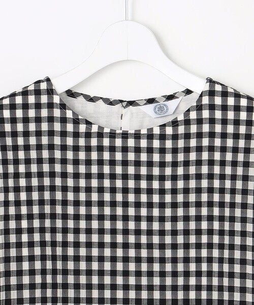 J.PRESS Ladies（J.プレス レディス）の「【一枚で着映え】シアーギンガム クルーネック カットソー（Tシャツ/カットソー・レディース・ブラック系/ブラック系3/アイボリー系・SMALL）」の14枚目の写真