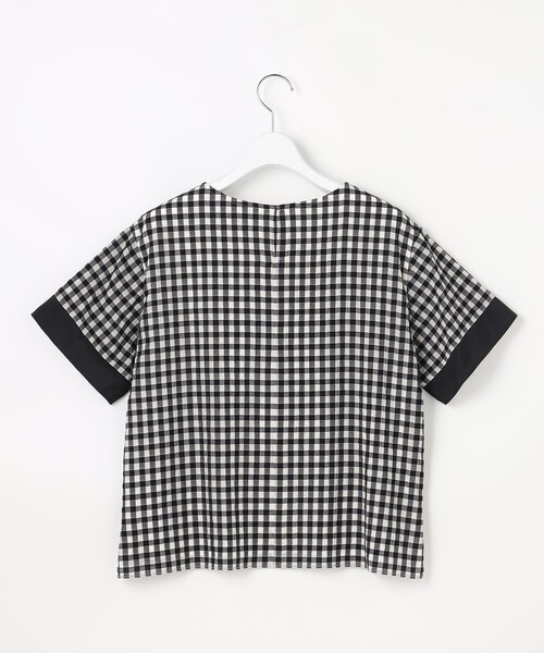 J.PRESS Ladies（J.プレス レディス）の「【一枚で着映え】シアーギンガム クルーネック カットソー（Tシャツ/カットソー・レディース・ブラック系/ブラック系3/アイボリー系・SMALL）」の17枚目の写真
