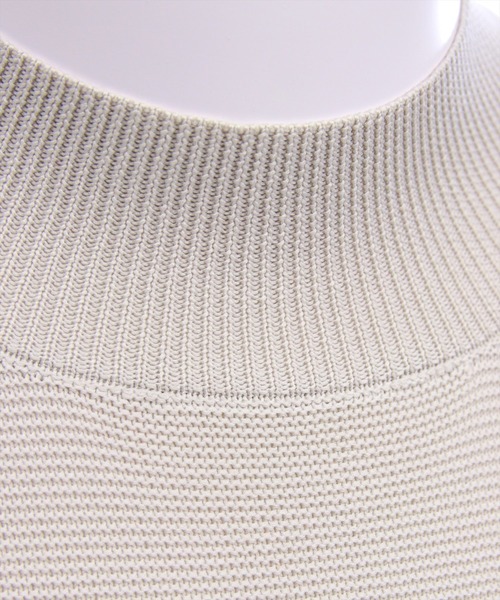 CLEAR BASIC（クリアベーシック）の「裾フレア半袖ニットチュニック［骨格ウェーブ/ミニ丈/フェミニン］（ニット/セーター・レディース・アイボリー/ブラック/レッド/ピンク/イエロー/グレイッシュベージュ・F）」の9枚目の写真