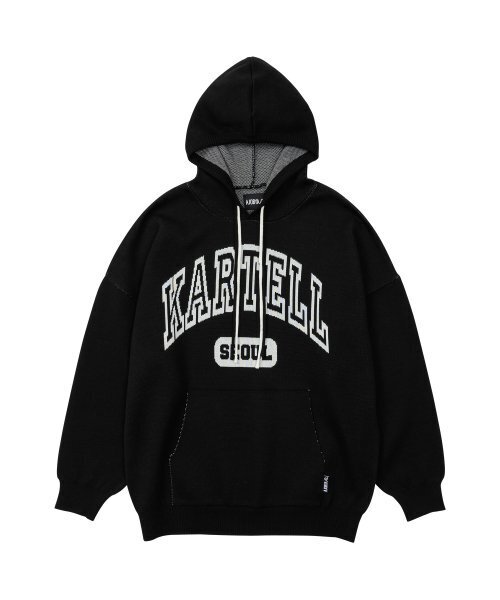 Seoul Kartell вязаная худи из хлопка [BLACK]