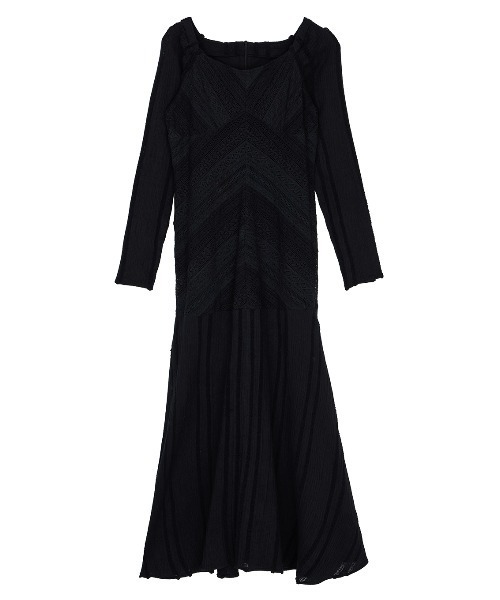 Ameri(アメリ)の「2WAY CRAFT MIX LACE DRESS(ドレス・レディース・ブラック/アイボリー・MEDIUM/SMALL)」の10枚目の写真