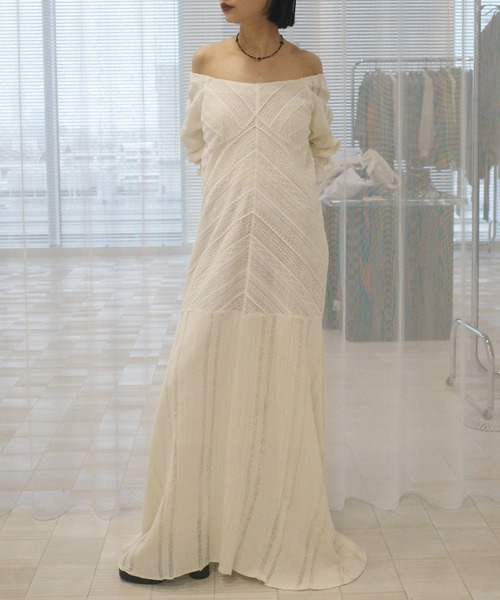Ameri(アメリ)の「2WAY CRAFT MIX LACE DRESS(ドレス・レディース・ブラック/アイボリー・MEDIUM/SMALL)」の17枚目の写真