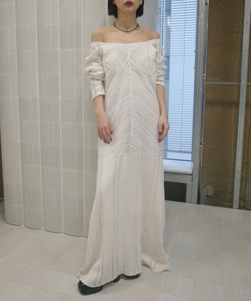 Ameri(アメリ)の「2WAY CRAFT MIX LACE DRESS(ドレス・レディース・ブラック/アイボリー・MEDIUM/SMALL)」の16枚目の写真