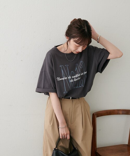 DISCOAT(ディスコート)の「【Enlude】アソート縦長ナンバーロゴTシャツ《ユニセックス》(Tシャツ/カットソー・レディース・ブラウン/パープル/ライトベージュ/ベージュ/チャコールグレー・FREE)」の20枚目の写真