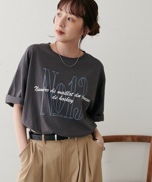 DISCOAT(ディスコート)の「【Enlude】アソート縦長ナンバーロゴTシャツ《ユニセックス》(Tシャツ/カットソー・レディース・ブラウン/パープル/ライトベージュ/ベージュ/チャコールグレー・FREE)」の21枚目の写真