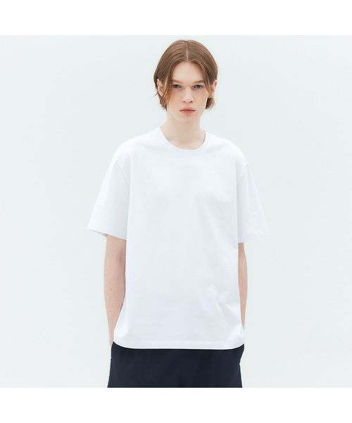 MINDBRIDGE（マインドブリッジ）の「[クール]コットンセミオーバーフィットTシャツ - 6色 MYTS3120（Tシャツ/カットソー・メンズ・ホワイト/ライトブルー/ブラック/ブラウン/グリーン/チャコール・100/95/105/110）」の2枚目の写真