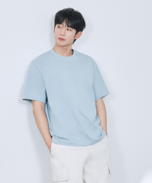MINDBRIDGE（マインドブリッジ）の「[クール]コットンセミオーバーフィットTシャツ - 6色 MYTS3120（Tシャツ/カットソー・メンズ・ホワイト/ライトブルー/ブラック/ブラウン/グリーン/チャコール・100/95/105/110）」の7枚目の写真