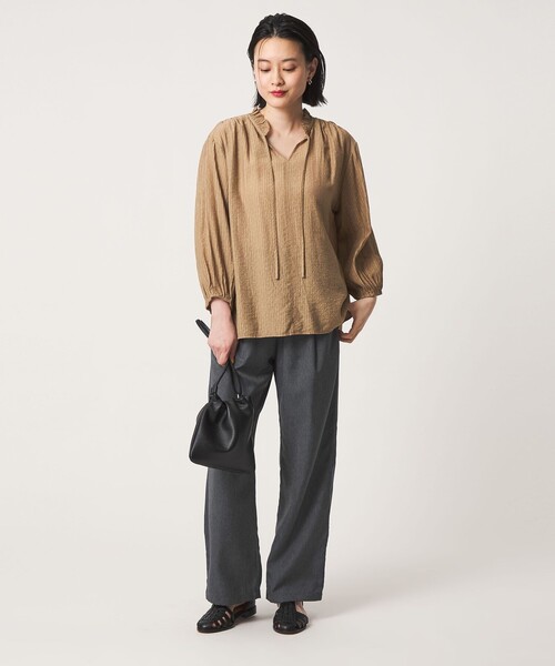 A DAY IN THE LIFE UNITED ARROWS(アデイインザライフユナイテッドアローズ)の「デニムライク イージーワイドパンツ <A DAY IN THE LIFE>(その他パンツ・レディース・ライトブルー/ベージュ/コバルトブルー/ネイビー・M/S)」の6枚目の写真