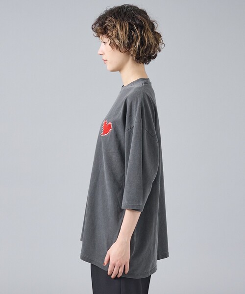 Revo.(レボ)の「【Revo. / レヴォ】TH-3786-A ハートエンブロイ ピグメント加工 半袖Tシャツ / ユニセックス(Tシャツ/カットソー・メンズ・ブラック系その他/ブラック系その他2・フリー)」の6枚目の写真